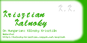 krisztian kalnoky business card